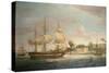 A Country Ship on the Hoogly Near Calcutta-Thomas Whitcombe-Stretched Canvas