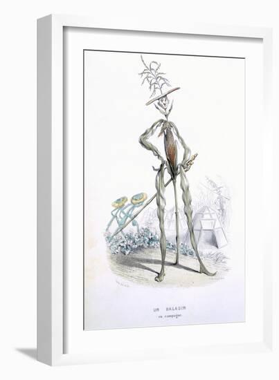 A Country Stroller, from 'L'Empire Des Legumes, Memoires De Curcurbitus'-Amedee Varin-Framed Giclee Print