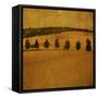 A Countryside View with a Row of Trees-Trigger Image-Framed Stretched Canvas