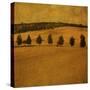 A Countryside View with a Row of Trees-Trigger Image-Stretched Canvas