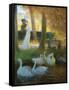 A Couple and Swans-Gaston De Latouche-Framed Stretched Canvas