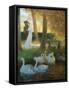 A Couple and Swans-Gaston De Latouche-Framed Stretched Canvas