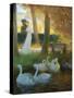 A Couple and Swans-Gaston De Latouche-Stretched Canvas