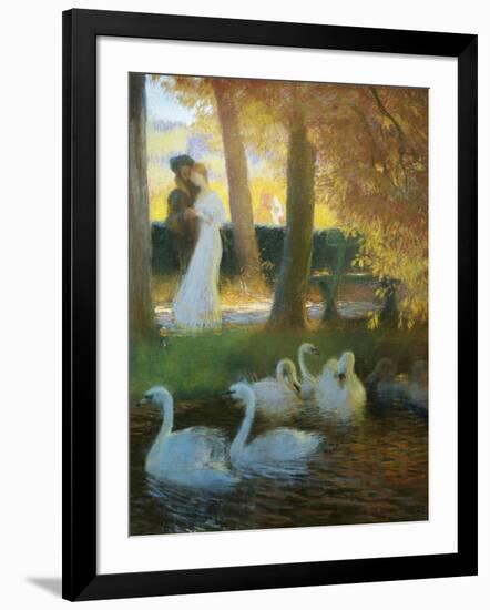 A Couple and Swans-Gaston De Latouche-Framed Giclee Print