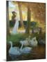 A Couple and Swans-Gaston De Latouche-Mounted Giclee Print
