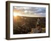 A Couple at Sunset in Bryce Canyon National Park in the Summer Overlooking the Canyon-Brandon Flint-Framed Photographic Print