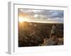 A Couple at Sunset in Bryce Canyon National Park in the Summer Overlooking the Canyon-Brandon Flint-Framed Photographic Print