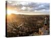 A Couple at Sunset in Bryce Canyon National Park, Utah, in the Summer Overlooking the Canyon-Brandon Flint-Stretched Canvas