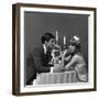 A Couple Dining, 1960s-John French-Framed Premium Giclee Print