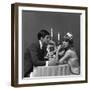 A Couple Dining, 1960s-John French-Framed Giclee Print