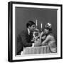 A Couple Dining, 1960s-John French-Framed Giclee Print