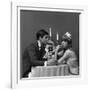 A Couple Dining, 1960s-John French-Framed Giclee Print