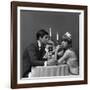 A Couple Dining, 1960s-John French-Framed Giclee Print