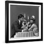 A Couple Dining, 1960s-John French-Framed Giclee Print