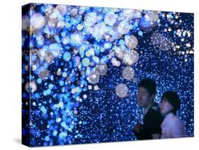 A Couple Goes Through the Sea of Illumination, Tokyo's Business District of Shiodome Dec. 1, 2006-null-Stretched Canvas