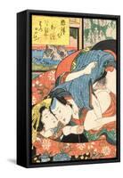 A Couple Having Sex in an Interior, 1850s-Kunimaru-Framed Stretched Canvas