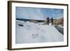 A Couple Holding Each Other on Top of a Mountain-Clive Nolan-Framed Photographic Print