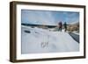 A Couple Holding Each Other on Top of a Mountain-Clive Nolan-Framed Photographic Print