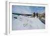 A Couple Holding Each Other on Top of a Mountain-Clive Nolan-Framed Photographic Print