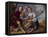 A Couple in a Pastoral Landscape-Jacob Gerritsz Cuyp-Framed Stretched Canvas