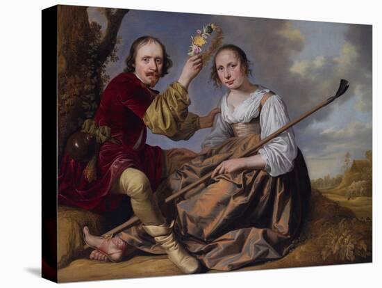 A Couple in a Pastoral Landscape-Jacob Gerritsz Cuyp-Stretched Canvas