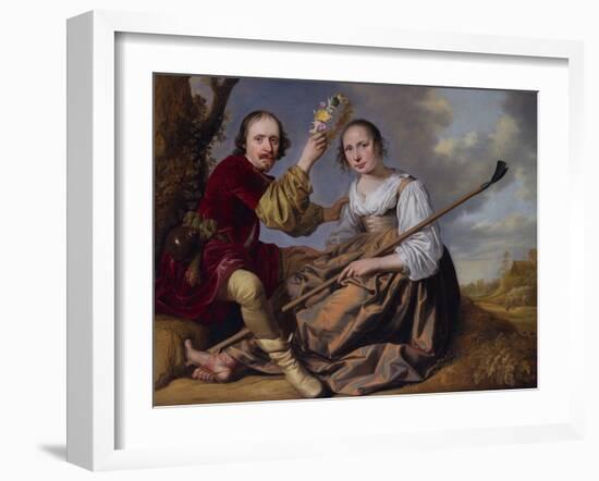 A Couple in a Pastoral Landscape-Jacob Gerritsz Cuyp-Framed Giclee Print