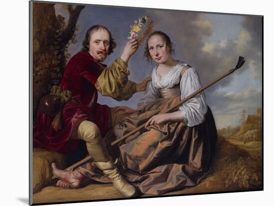 A Couple in a Pastoral Landscape-Jacob Gerritsz Cuyp-Mounted Giclee Print