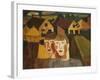 A Couple in a Village; Le Couple Au Village, 1930-Gustave de Smet-Framed Giclee Print