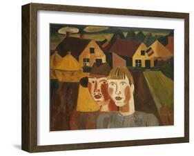 A Couple in a Village; Le Couple Au Village, 1930-Gustave de Smet-Framed Giclee Print