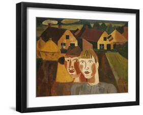 A Couple in a Village; Le Couple Au Village, 1930-Gustave de Smet-Framed Giclee Print