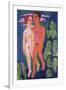 A Couple in Front of a Crowd-Ernst Ludwig Kirchner-Framed Giclee Print