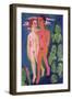 A Couple in Front of a Crowd-Ernst Ludwig Kirchner-Framed Giclee Print