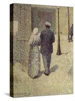A Couple in the Street, 1887-Charles Angrand-Stretched Canvas