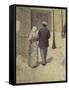 A Couple in the Street, 1887-Charles Angrand-Framed Stretched Canvas