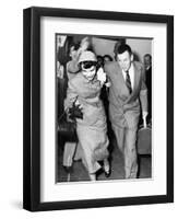 A Couple Leave their Wedding and onto their Honeymoon, Ca. 1955-null-Framed Photographic Print