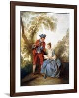 A Couple Making Music in a Landscape-Nicolas Poussin-Framed Giclee Print