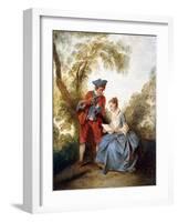 A Couple Making Music in a Landscape-Nicolas Poussin-Framed Giclee Print