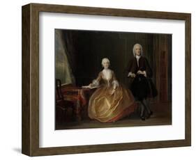 A Couple Making Music-Cornelis Troost-Framed Art Print