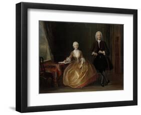 A Couple Making Music-Cornelis Troost-Framed Art Print