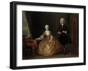 A Couple Making Music-Cornelis Troost-Framed Art Print