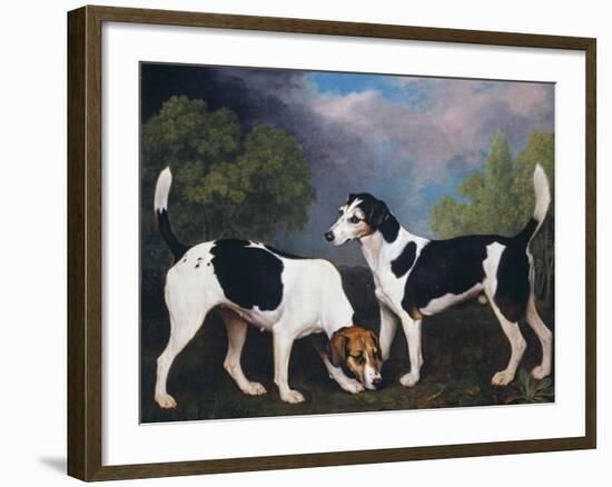 A Couple of Foxhounds-George Stubbs-Framed Giclee Print