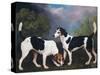 A Couple of Foxhounds-George Stubbs-Stretched Canvas