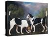 A Couple of Foxhounds-George Stubbs-Stretched Canvas