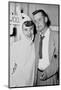 A Couple on a Date at a Costume Party Pose, Ca. 1955-null-Mounted Photographic Print