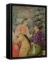 A Couple on Horseback Beside a Moonlit Lake-Mark Briscoe-Framed Stretched Canvas