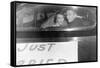 A Couple Peers Out of the Back Window on their Wedding Day, Ca. 1953-null-Framed Stretched Canvas