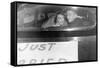 A Couple Peers Out of the Back Window on their Wedding Day, Ca. 1953-null-Framed Stretched Canvas