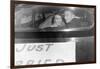 A Couple Peers Out of the Back Window on their Wedding Day, Ca. 1953-null-Framed Photographic Print