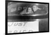 A Couple Peers Out of the Back Window on their Wedding Day, Ca. 1953-null-Framed Photographic Print