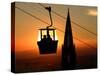 A Couple Sit in a Gondola in Freiburg, Southwestern Germany-null-Stretched Canvas